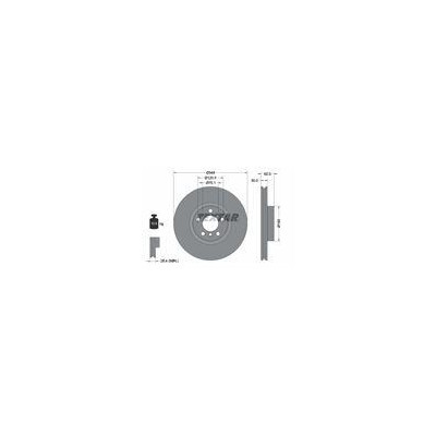 TARCZA HAM. BMW P. X5/X6 07- 348MM