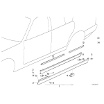 Element zaciskowy osłony progów M-technic BMW E30 E32 E34 316 318 320 324 325 730 735 740 750 518 520 525 530 535 540 M5 - 51711