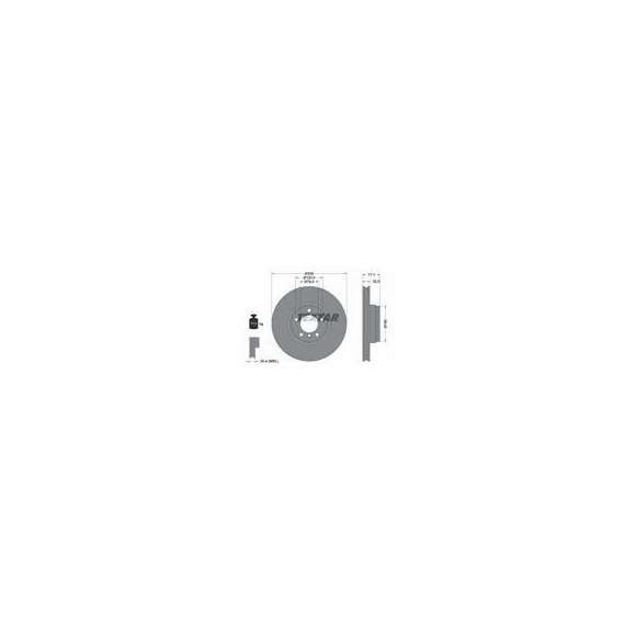 TARCZA HAM. BMW P. E38 94-01 334MM 740D/750
