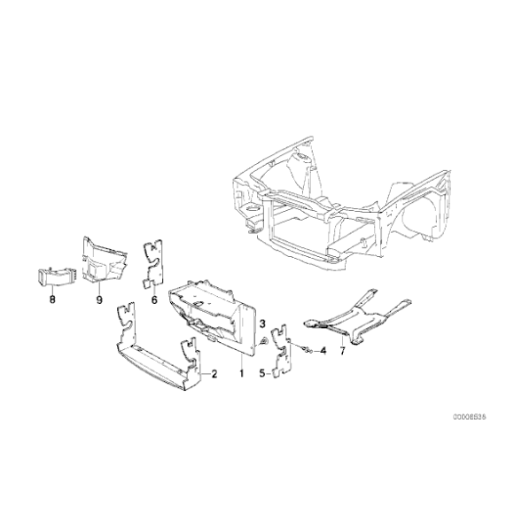 51711962767 Kanał powietrza przód lewy BMW E30 316 318 320 323 324 325 - 51711962767 - Części oryginalne BMW Łódź | Sklep internetowy BMW