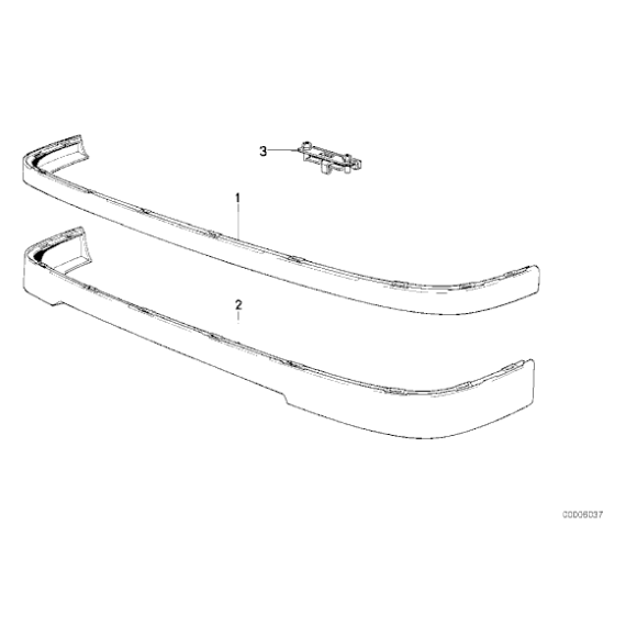 Zacisk zatrzask mocowanie spoilera przód BMW E30 316i 318i 320i 325i - 51711979334