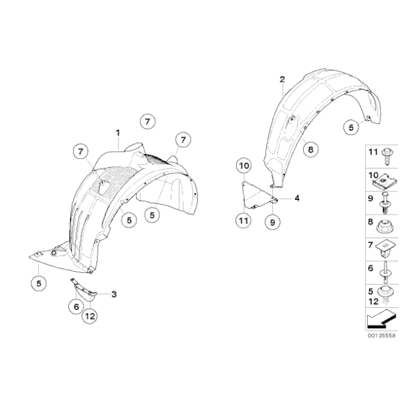 51713401987 Uszczelka osłona nadkola przód  tylna lewa BMW E83 X3 E83N 2,0d 2,5i 2,0i 3,0d 3,0i 1,8d 3,0sd 3,0si 2,5si - 51713401987 - Części oryginalne BMW Łódź | Sklep internetowy BMW