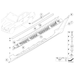 51713403002 Osłona stopnia progu nadkola prawa BMW E83 E83N X3 2,0 2,5 3,0 - 51713403002 - Części oryginalne BMW Łódź | Sklep internetowy BMW