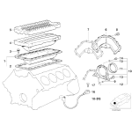 Uszczelka pokrywy silnika BMW E31 E32 E34 E38 840i 730i 740i M60 prod. do 09.1994r - 11141736175