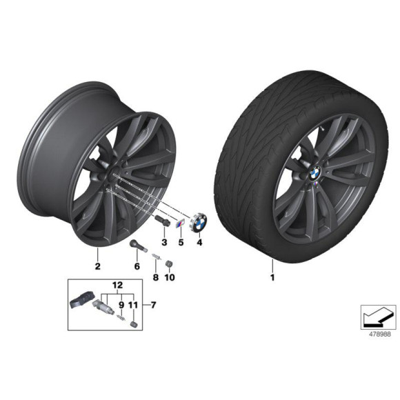 Kołek X3 X5 X6 - Oryginał BMW - 51717002953