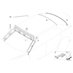 Osłona szyby tył dolna BMW E65 E66 730 740 750 760 - 51717033257