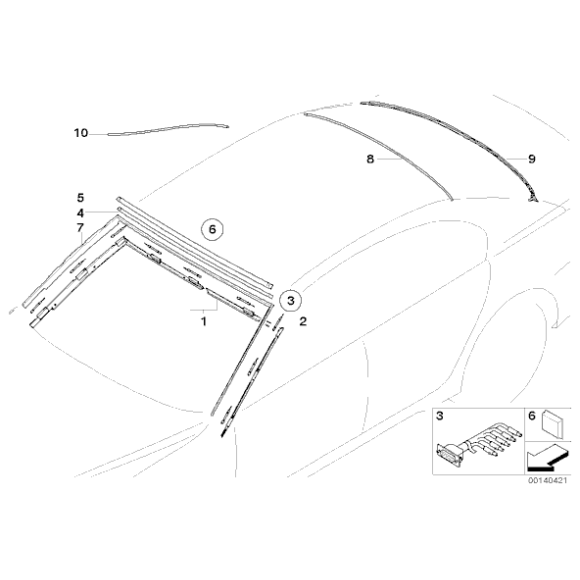 Osłona szyby tył dolna BMW E65 E66 730 740 750 760 - 51717033257