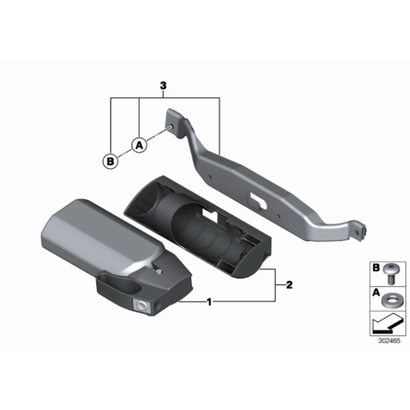 Mocowanie gaśnicy BMW F01 F07 F10 F11 F15 F16 G05 G11 G30 G31 G32 - 82272351182