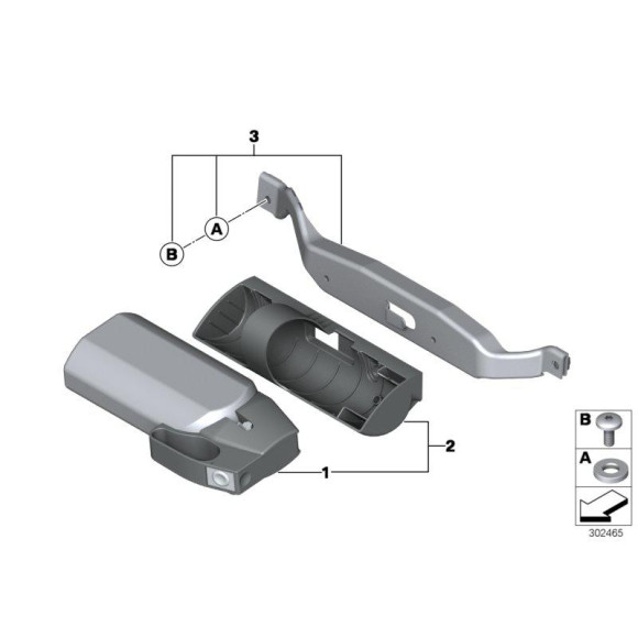 Mocowanie gaśnicy BMW F01 F07 F10 F11 F15 F16 G05 G11 G30 G31 G32 - 82272351182
