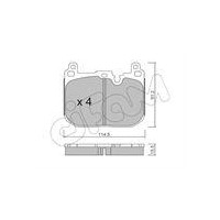 Zestaw klocków hamulcowych, hamulce tarczowe