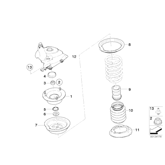 51717046902 Osłona gniazda amortyzatora prawa BMW E60 E61 520i 525i 525d 530i 535d 540i 545i - 51717046902 - Części oryginalne BMW Łódź | Sklep internetowy BMW