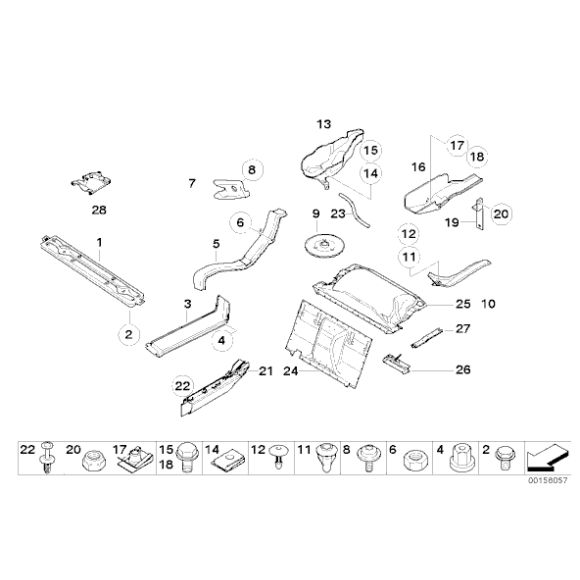 Zaczep BMW E60 E61 E63 E64 E65 E66 E71 X6 F01 F06 F07 F12 F13 F16 F26 F34 F39 X2 MINI F55 F60 G01 G11 G15 G30  - 51717048316