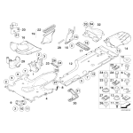 Osłona podwozia wspornik BMW E60 E60N E61 E61N E63 E64  - 51717064828