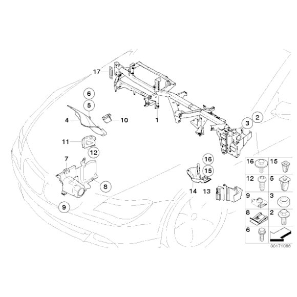 51717123687 Osłona przekładni kierowniczej lewa BMW E60 E61 E63 E64 630 645 650 520 523 525 530 535 540 545 550 - 51717123687 - Części oryginalne BMW Łódź | Sklep internetowy BMW