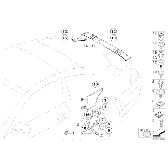 51717124909 Osłona rynienki odpływowej lewa - 51717124909 - Części oryginalne BMW Łódź | Sklep internetowy BMW
