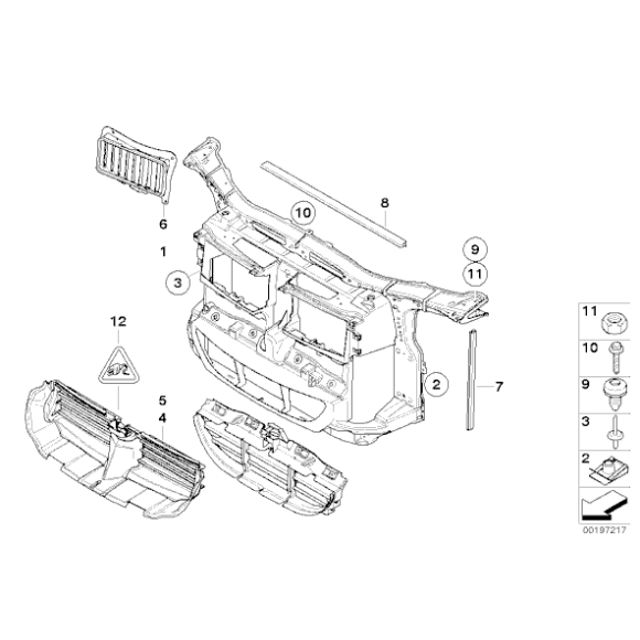 51717161436 Kanał powietrza chłodnicy oleju prawy nadkola przód BMW E90 E91 E92 E93 335i 335d 335xi - 51717161436 - Części oryginalne BMW Łódź | Sklep internetowy BMW