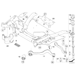 Osłona wahacza przód lewa BMW E60 E61 E63 E64 520 523 525 530 535 550 630 635 650 - 51717201515