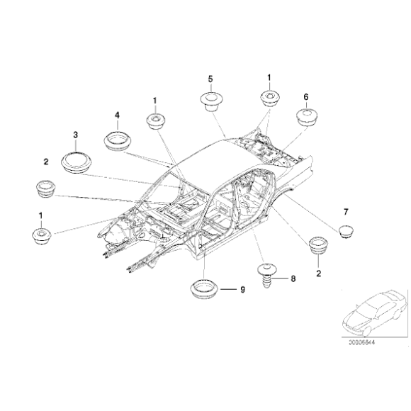 Zaślepka BMW E36 E39 E60 E61 E63 E91 F12 MINI F54 i3 - 51718137323