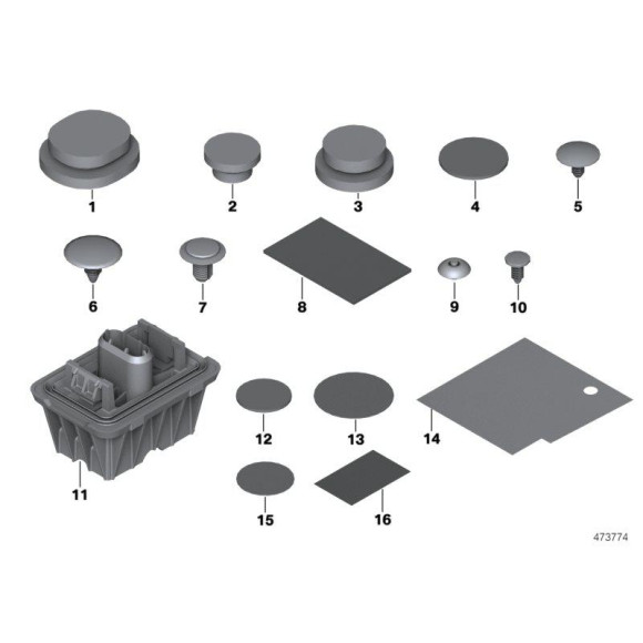Zaślepka BMW E36 E39 E60 E61 E63 E91 F12 MINI F54 i3 - 51718137323