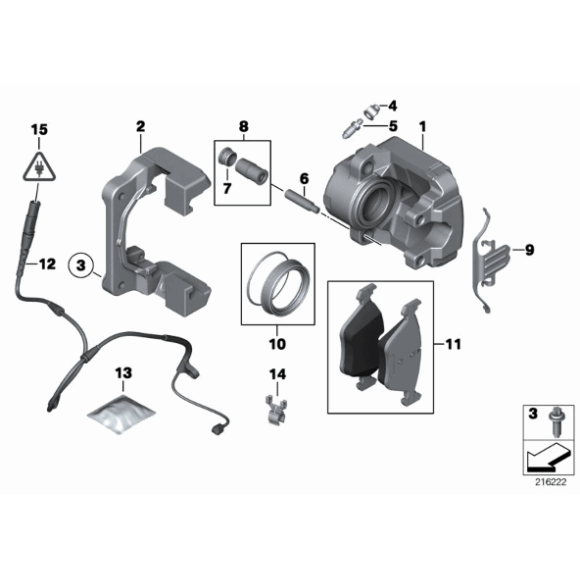 Czujnik klocków przód BMW E70 E71 X5 X6 3,0sd 4,8i 35dX 50iX 35iX - 34356789502