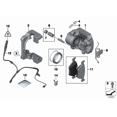 Czujnik klocków przód BMW E70 E71 X5 X6 3,0sd 4,8i 35dX 50iX 35iX - 34356789502