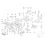 Osłona komory silnika nadkole dolna lewa BMW E38 725 728 730 735 740 750 - 51718150449