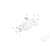 Koło pasowe alternatora BMW E46 E60 E65 E90 316 318 320 330 523 530 730 - 12317570152