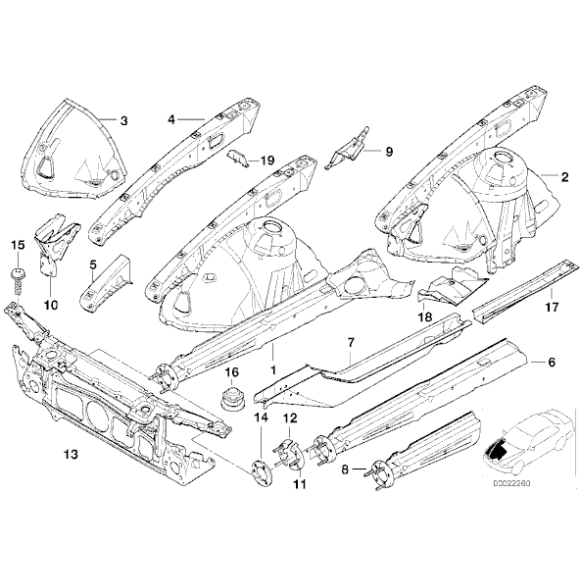 Pas przedni E39 - Oryginał BMW - 51718159610