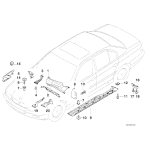51718160140 Osłona reflektora przód prawa BMW E38 725tds 730i 730d 728i 740i 740d 735i 750 - 51718160140 - Części oryginalne BMW Łódź | Sklep internetowy BMW
