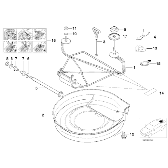 Uchwyt do podnoszenia BMW E36 Compact MINI R50 R53 R56 R58 - 51718165737