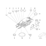 51718172534 Zatrzask osłona obrotowy BMW E38 725tds 728i 730i 730d 735i 740i 740d 750i - 51718172534 - Części oryginalne BMW Łódź | Sklep internetowy BMW
