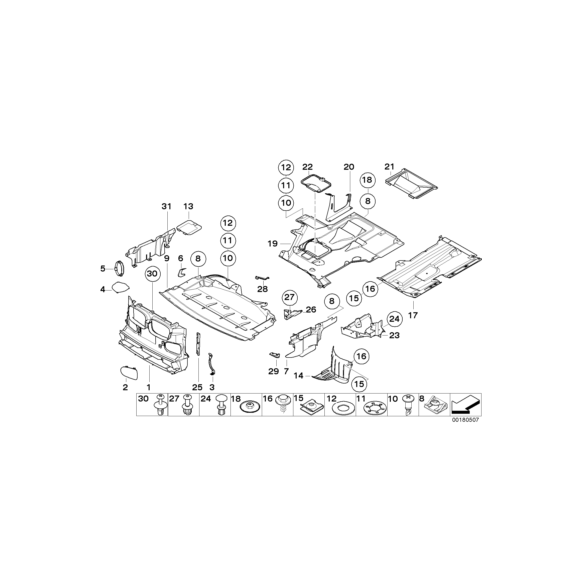 51718188806 OSŁONA SILNIKA - Oryginał BMW - 51718188806 - Części oryginalne BMW Łódź | Sklep internetowy BMW