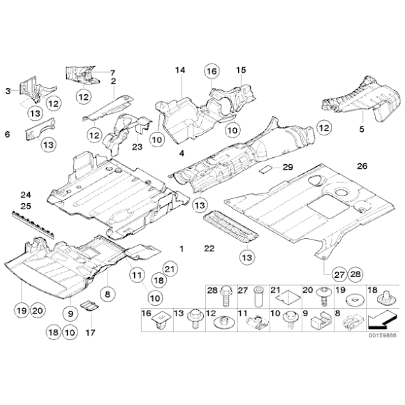 Pokrywa osłony silnika BMW E46 316 318 320 323 325 328 330 prod do 02.2001r - 51718197932