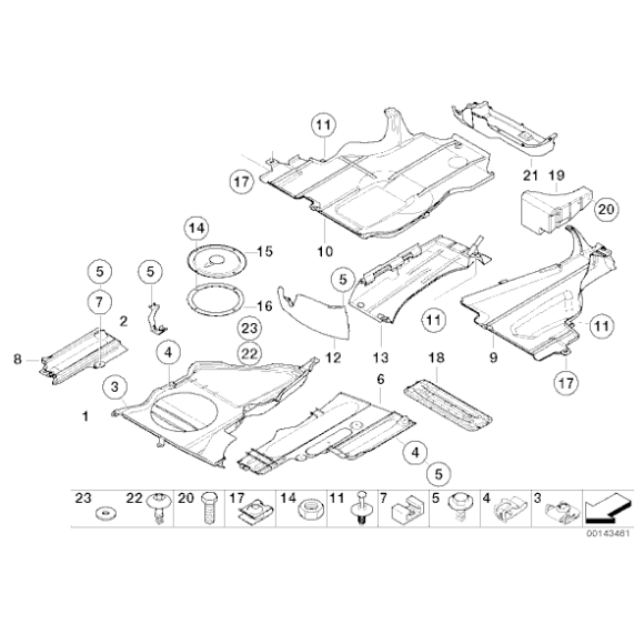 Osłona podwozia lewa BMW E46 316 318 320 323 325 328 330 - 51718218119