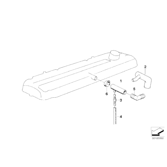 11151276485 Przewód elastyczny odpowietrzający BMW E34 E32 M30 730 735 530 535 - 11151276485 - Części oryginalne BMW Łódź | Sklep internetowy BMW