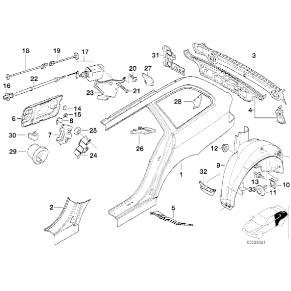 51718222167 Uszczelka osłony progów tył lewa BMW E39 520 523 525 528 530 535 540 M5 - 51718222167 - Części oryginalne BMW Łódź | Sklep internetowy BMW