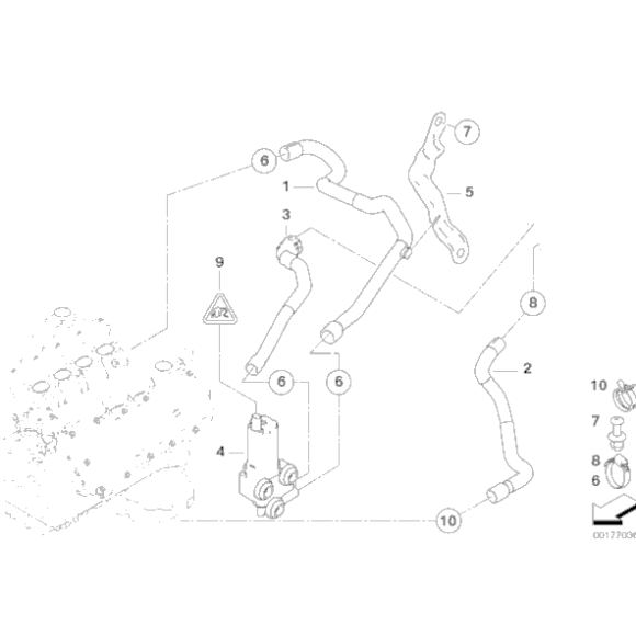 Nit rozprężny BMW E39 E90 E92 E93 F11N F30 F32 F80 F82 - 51718229000