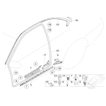 Osłona krawędzi tył prawa BMW E46 Cabrio Coupe 316 318 320 323 325 328 330 M3 - 51718244046