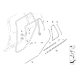 Uszczelka osłona drzwi tył BMW X3 E83 E83N 2,0d 2,5i 3,0d 3,0i3,0si 1,8d - 51723449349
