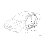 Uszczelka osłona krawędzi przód BMW E36 sedan 316 318 320 323 325 328 M3 - 51728196289