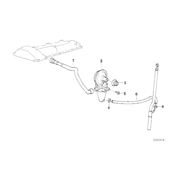 Wąż wentylacji skrzyni korbowej BMW E36 E38 E39 M52 - 11151703775