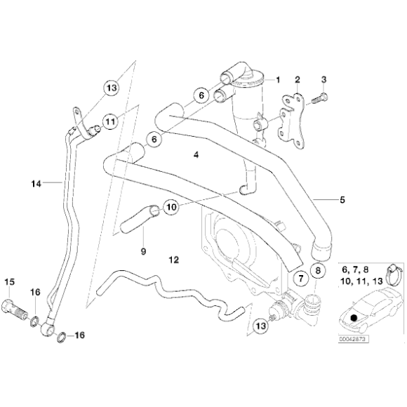 Odma oddzielacz oleju BMW E53 X5 4,4i 4,6is M62 - 11151705237