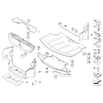 Osłona dolna komory silnika przód BMW E63 E64 630 645 650 - 51757009723