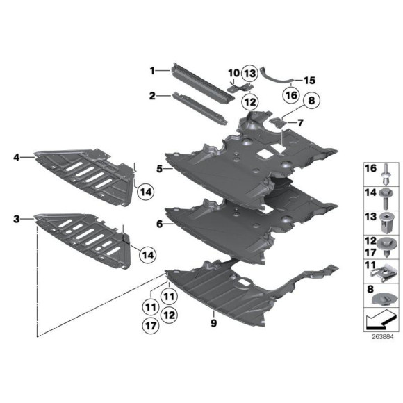 Pokrywa osłony silnika - 51757140983