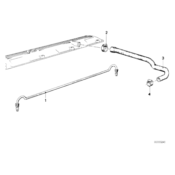 Przewód odpowietrzający skrzynie korbową BMW E34 E30 E28 M20 - 11151708801
