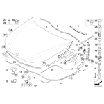 Uszczelka pokrywy silnika środkowa BMW E60 E61 - 51767034163