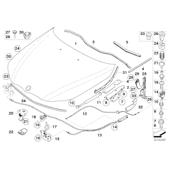 Uszczelka pokrywy silnika środkowa BMW E60 E61 - 51767034163