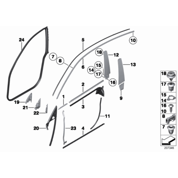 51767162587 Zaczep BMW E81 E92 F07 F13 F21 F22 F32 F34 F36 F82 F87 - 51767162587 - Części oryginalne BMW Łódź | Sklep internetowy BMW