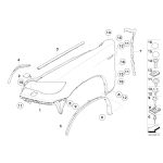 Uszczelka reflektora przód lewa E70 E70N E71 X5 X6 - 51767185551