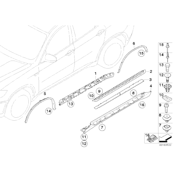 Zaczep BMW E70 E71 F15 F16 F85 F86 X5 X6 - 51777171003